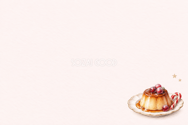 小さなプリンとベリーのクリスマスカード 小さなプリンとベリーのクリスマスカード