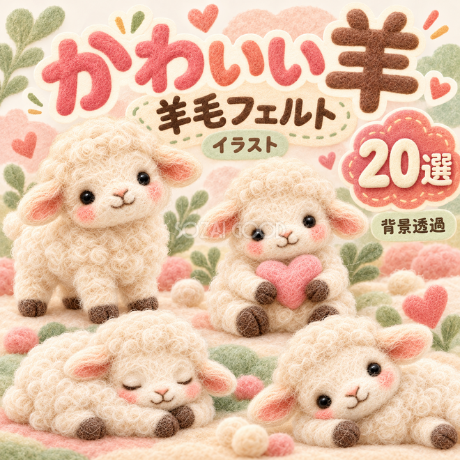羊毛フェルトのかわいい羊20選