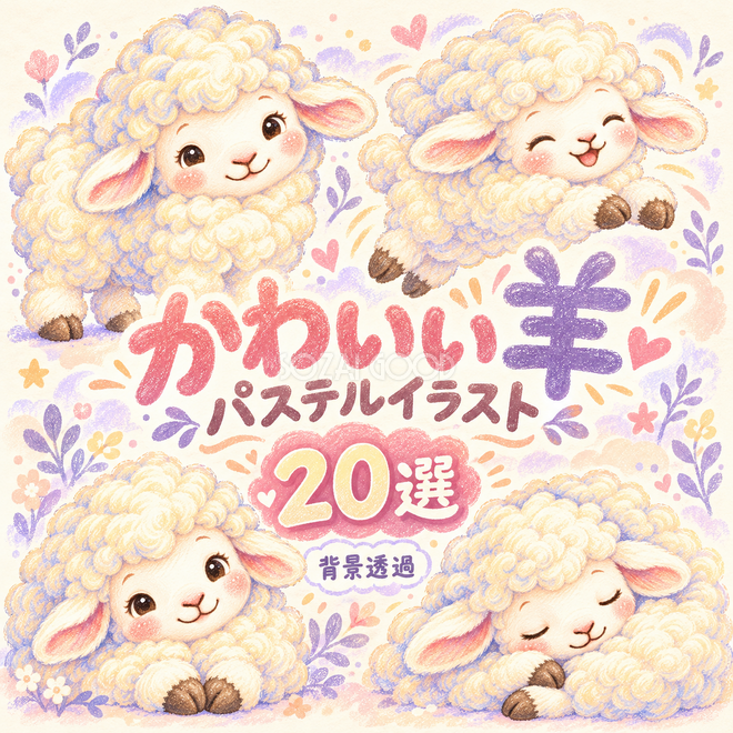 パステルのかわいい羊20選