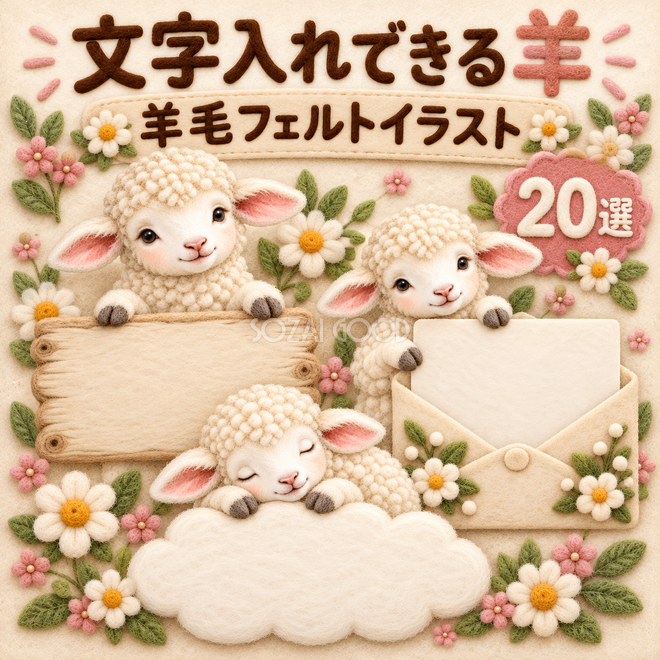 羊毛フェルトのかわいい羊20選 羊毛フェルトのかわいい羊20選