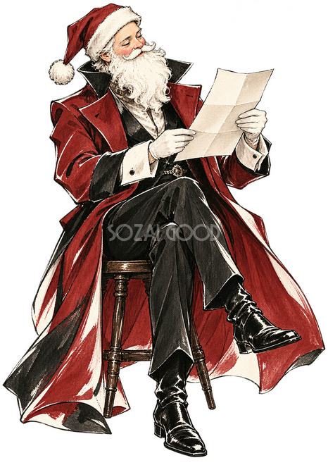 手紙を読むサンタ・モード 手紙を読むサンタ・モード