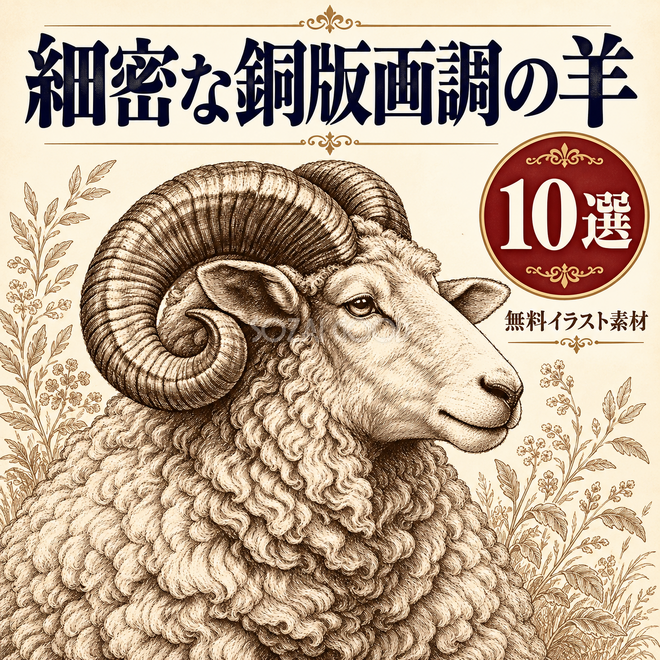 細密な銅版画調の羊10選 細密な銅版画調の羊10選