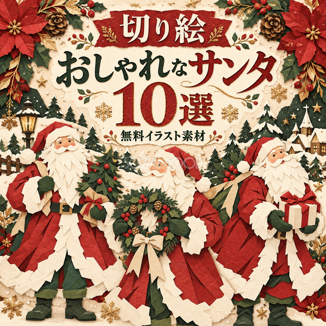 切り絵のサンタ10選 切り絵のサンタ10選