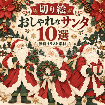 切り絵のサンタ10選