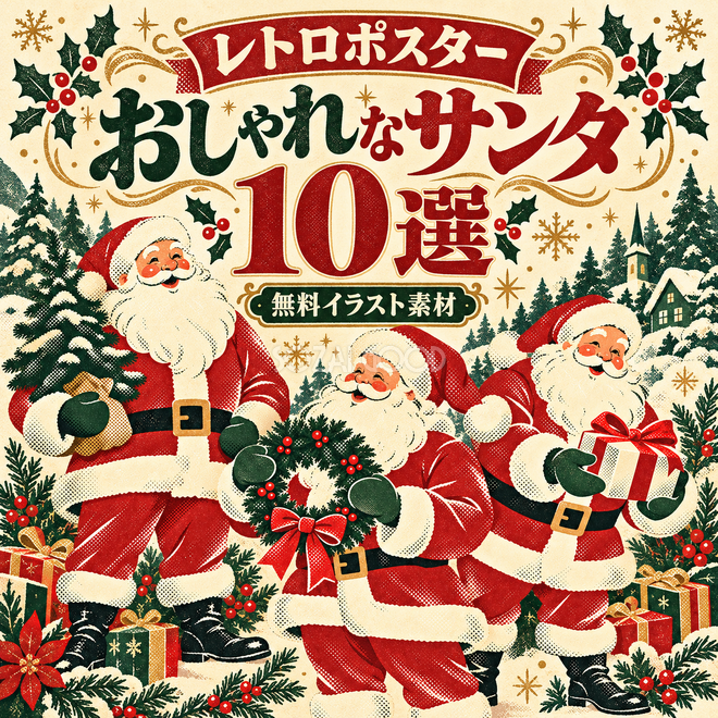 レトロポスターのサンタ10選 レトロポスターのサンタ10選