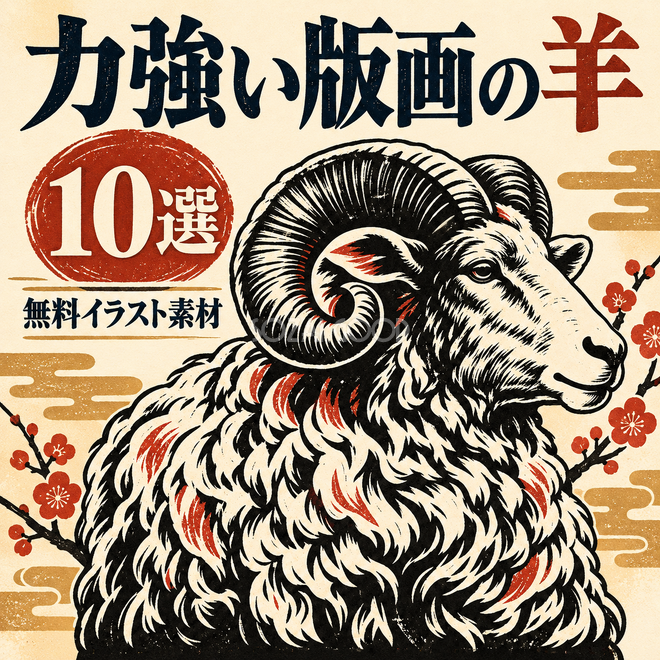 力強い版画の羊10選