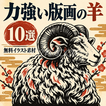 力強い版画の羊10選