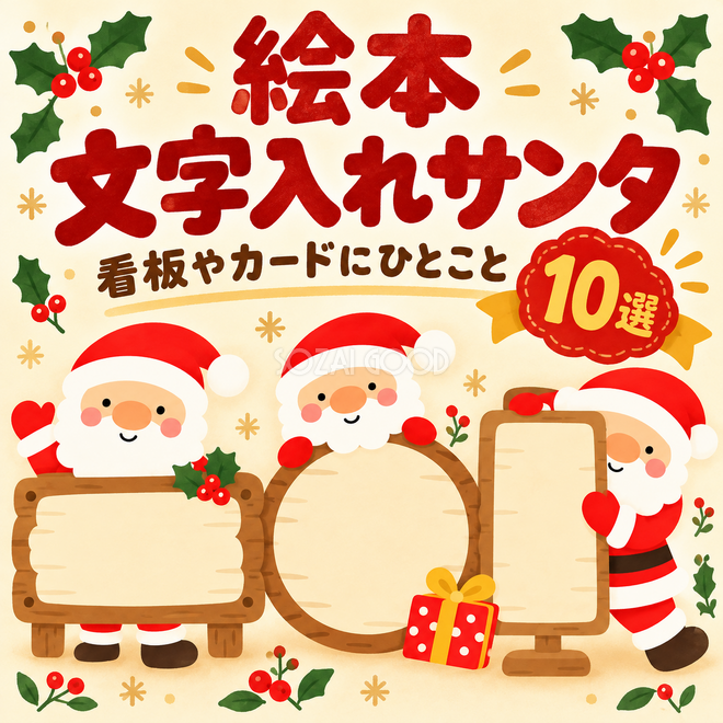 絵本の文字入れサンタ10選