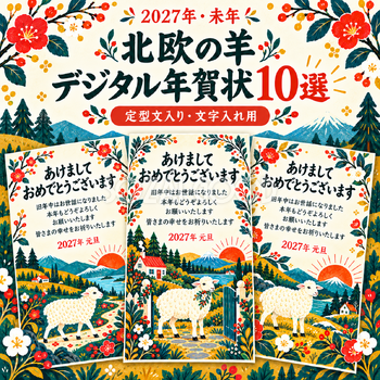 北欧の羊デジタル年賀状10選