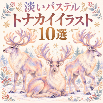 淡いパステルのトナカイ10選