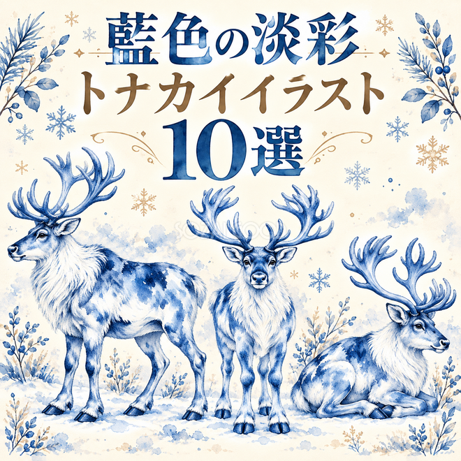 藍色の淡彩のトナカイ10選 藍色の淡彩のトナカイ10選