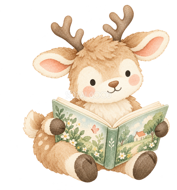 本を読むトナカイ 本を読むトナカイ