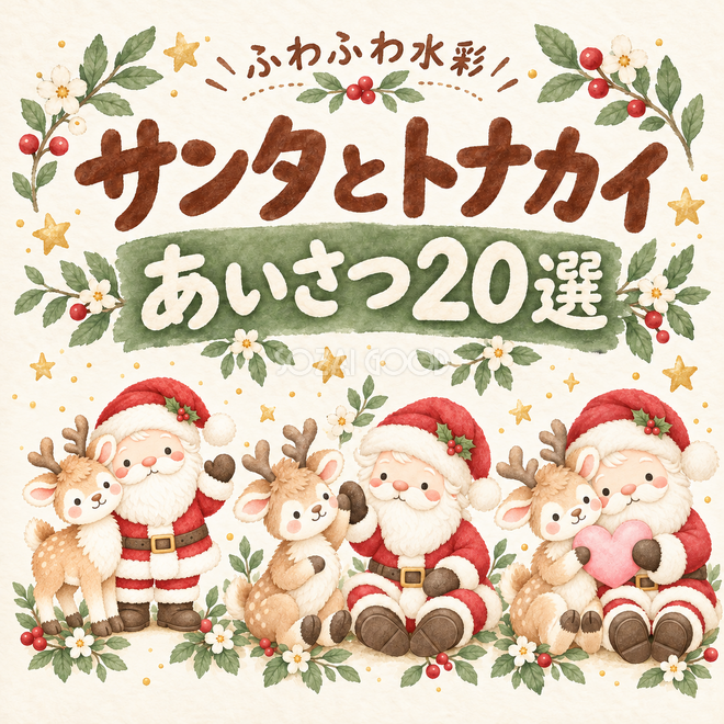 サンタとトナカイのあいさつ20選
