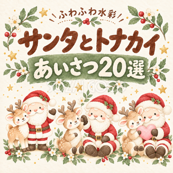 サンタとトナカイのあいさつ20選