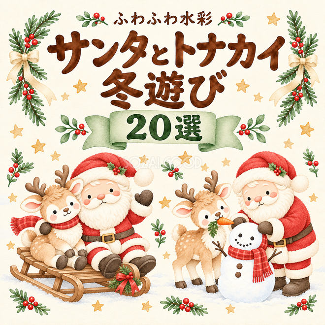 サンタとトナカイの冬遊び20選
