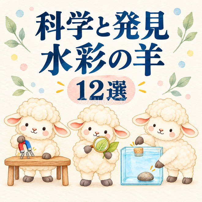 科学と発見を楽しむ水彩羊12選