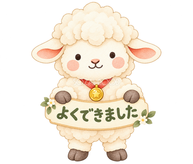 よくできましたの羊 よくできましたの羊