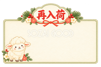 再入荷の販売カードと羊｜かわいい水彩の無料イラスト素材 118027