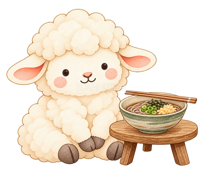 大みそかの年越しそばと羊 大みそかの年越しそばと羊