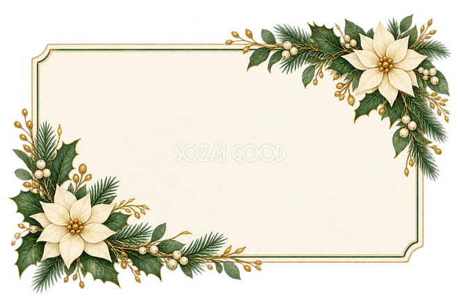 白い花のクリスマス予約案内枠 白い花のクリスマス予約案内枠