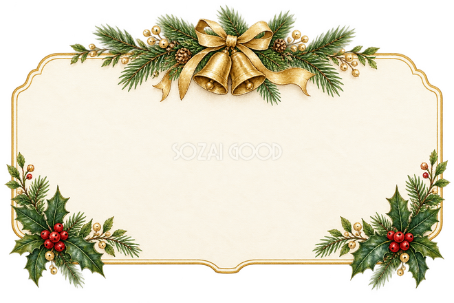 ベルとモミのクリスマス案内枠 ベルとモミのクリスマス案内枠