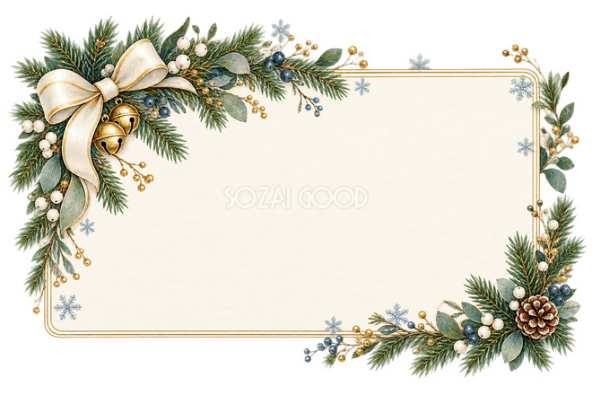 雪の結晶のクリスマスお知らせ枠 雪の結晶のクリスマスお知らせ枠