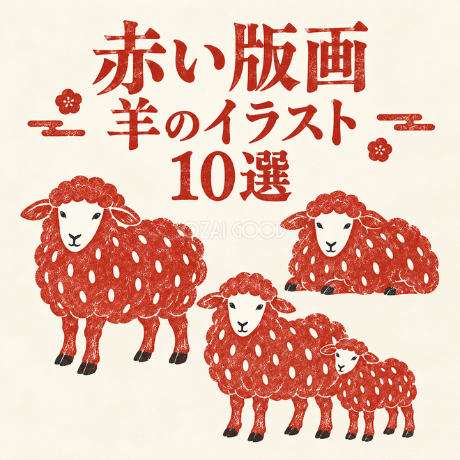 赤い版画の羊10選