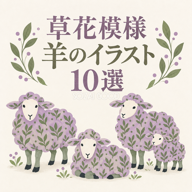 草花模様の羊10選