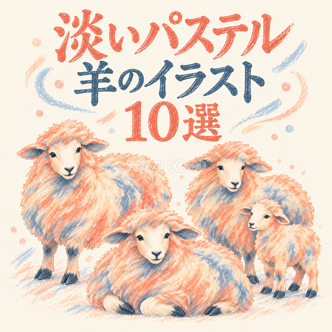 淡いパステルの羊10選 淡いパステルの羊10選