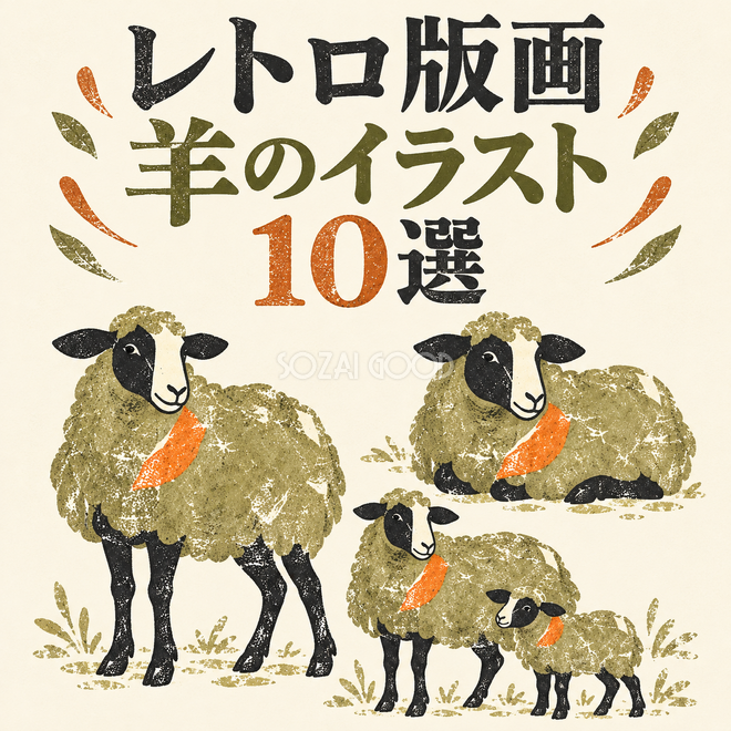 レトロ版画の羊10選 レトロ版画の羊10選