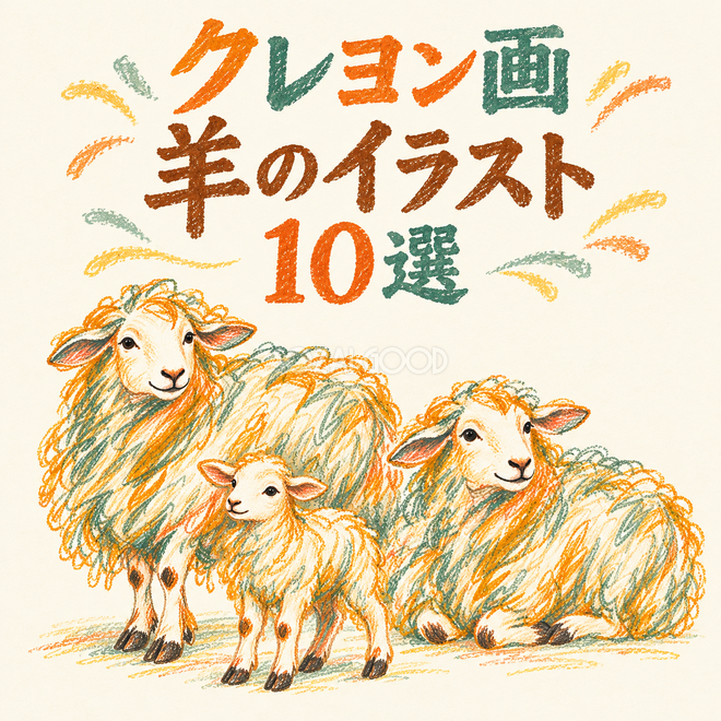 クレヨン画の羊10選