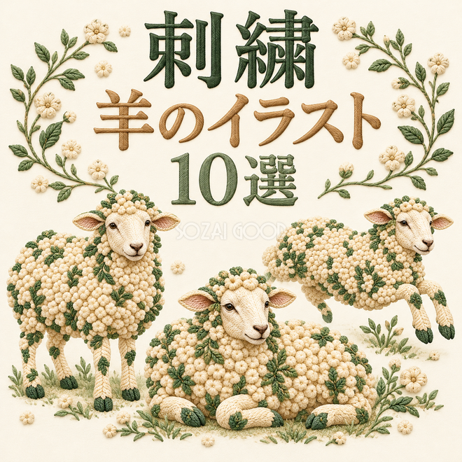 刺繍の羊10選