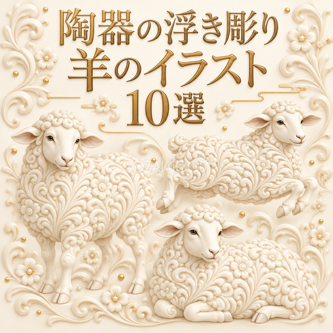 陶器の浮き彫りの羊10選