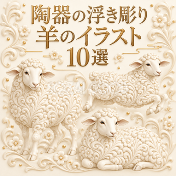 陶器の浮き彫りの羊10選