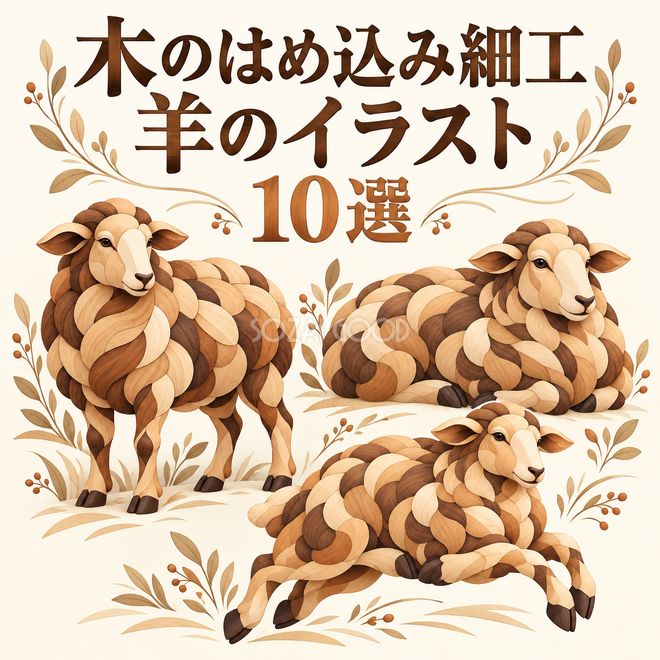 木のはめ込み細工の羊10選 木のはめ込み細工の羊10選