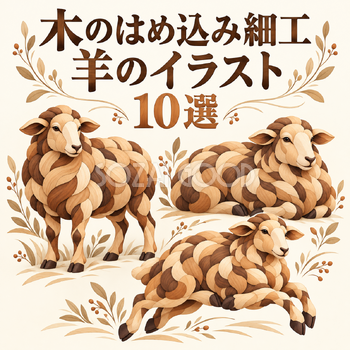 木のはめ込み細工の羊10選