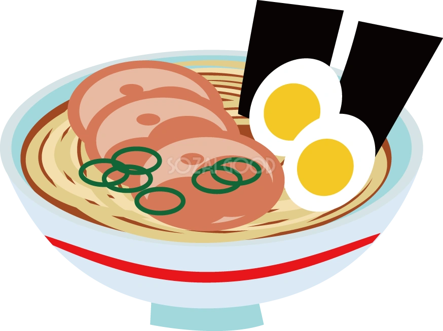 ラーメン 食べ物-食材イラスト