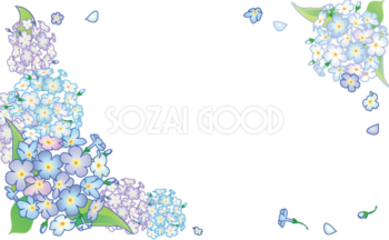 紫陽花の背景イラスト無料フリー 素材good