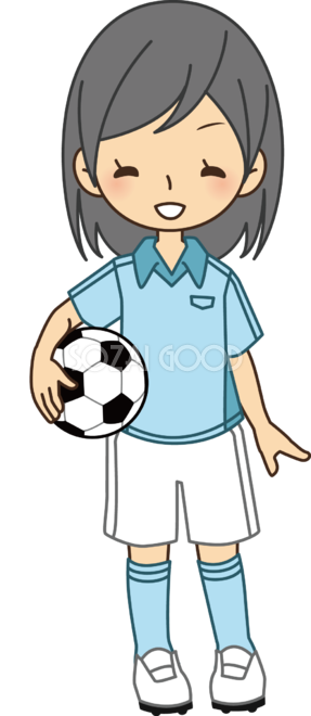 サッカーボール女性 無料スポーツイラスト 素材good