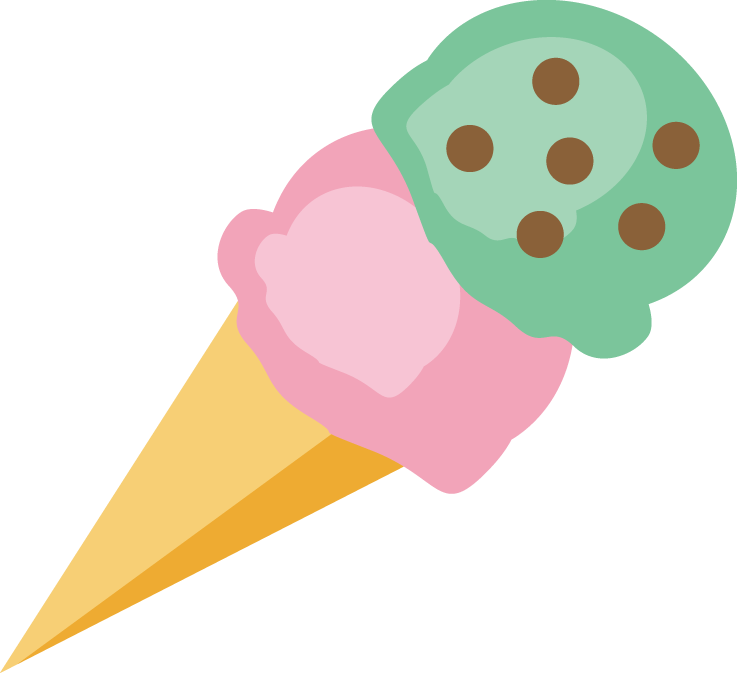 アイスクリーム 食べ物-食材イラストに写真・文字を入れる