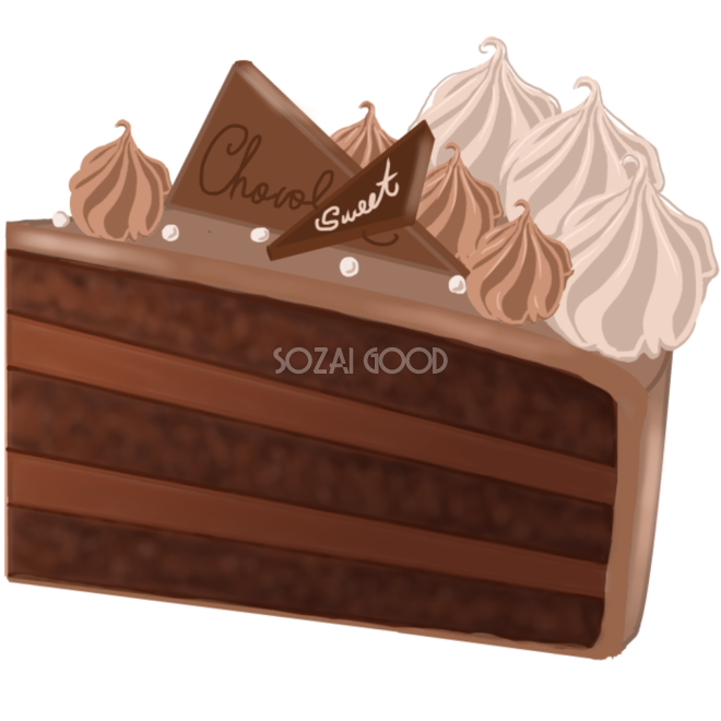 チョコレートケーキ 食べ物 無料イラスト 素材good