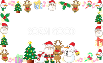 クリスマスフレーム枠イラスト無料フリー 素材good