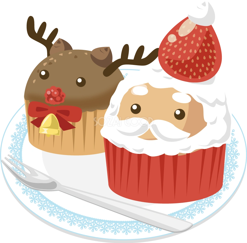カップケーキ 食べ物 無料イラスト
