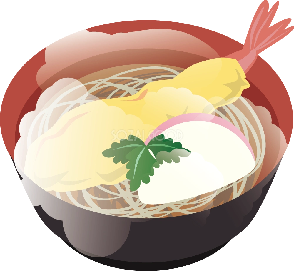 蕎麦 食べ物 無料イラスト