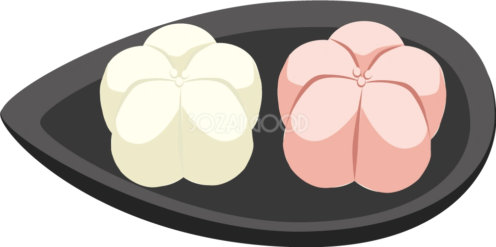 梅型砂糖菓子 食べ物 無料イラスト