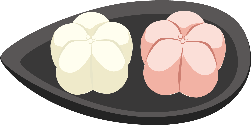 梅型砂糖菓子 食べ物 無料イラストに写真・文字を入れる