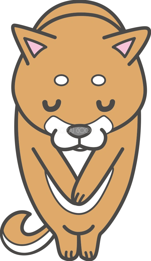 柴犬がお辞儀 無料イラスト