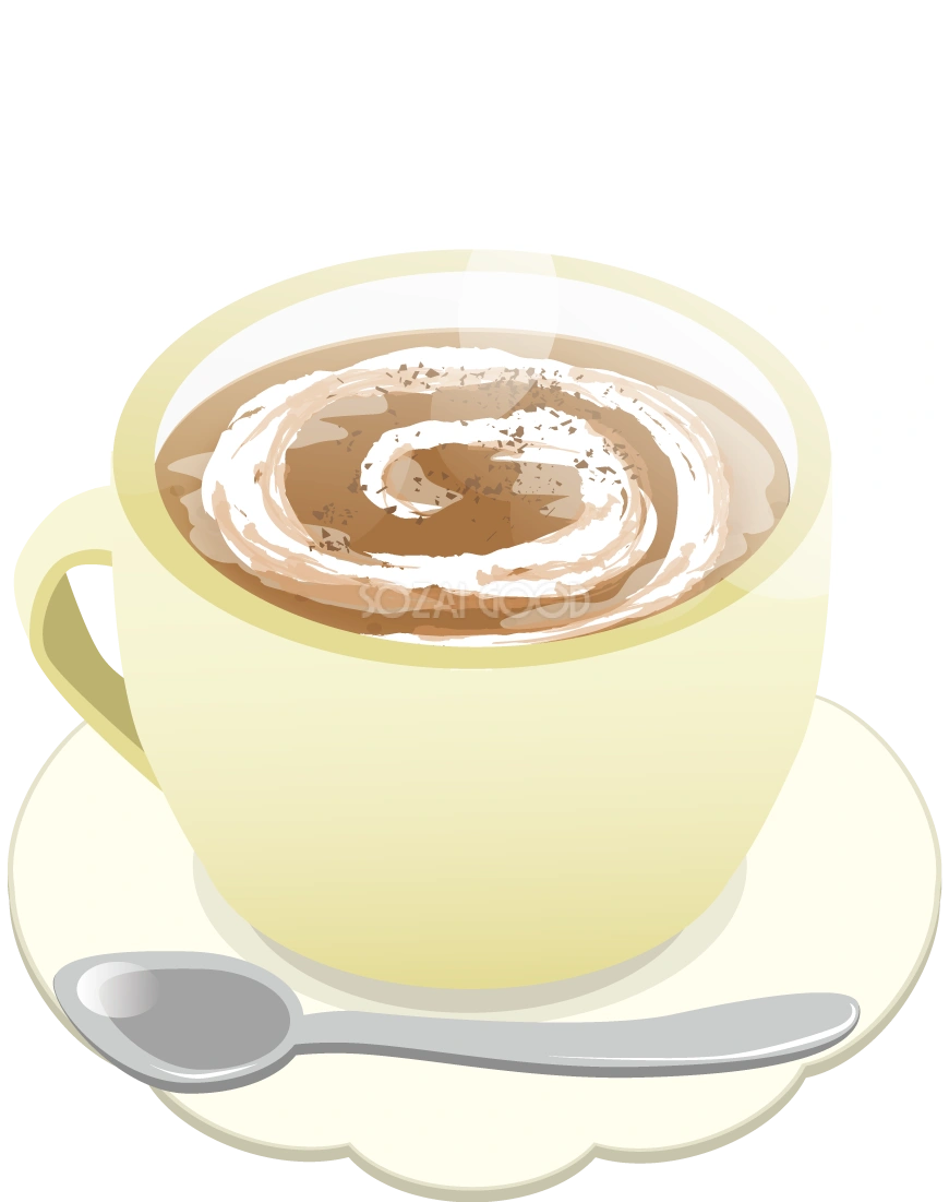 カプチーノ 食べ物 無料イラスト