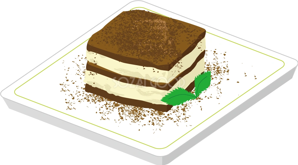ティラミス 食べ物 無料イラスト