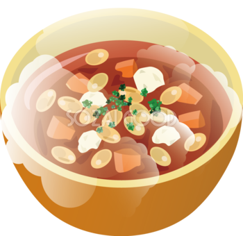 トマト豆スープ 食べ物 無料イラスト